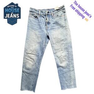 Levi’s Premium Women’s High Rise Straight Leg Jeans Size 29 – Light Wash Raw Hem